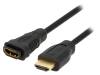 CH0060 Кабель; HDMI 1.4; гнездо HDMI, вилка HDMI; 1,5м; черный