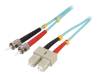 FP3SS01, Разъем: световодный; patchcord; ST, SC; на защелки; Кат: OM3; "папа", LOGILINK