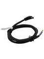 RND 205-01297, DC Connection Cable, 2.5x5.5x9.5mm Plug - Bare Ends, Angled, 1m, Black, RND Connect
