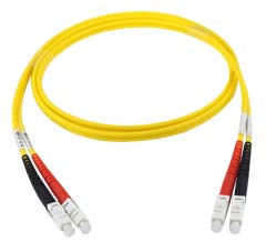 CW 10 SC9, SC duplex cable, GL fibre E9/125 (yellow), 10 metres, ILME