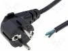 S3-3/07/3BK, Кабель; угловая вилка CEE 7/7 (E/F), провода; 3м; черный; ПВХ, LIAN DUNG