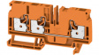1991840000 A3C 6 OR terminal block, clamp, 3 poles, 41a, 6mm2, orange