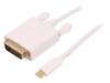 50417, Адаптер; USB 3.1; вилка DVI-D (24+1), вилка USB C; 2м; Цвет: белый, QOLTEC