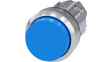 3SU10500BB500AA0 SIRIUS ACT Push-Button front element Metal, glossy, blue