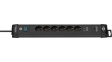 1951160607 Outlet Strip 6x Type F (CEE 7/3)/USB - Type F (CEE 7/4) Black 3m