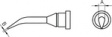 LT 1SLXHS Паяльный наконечник Круглой формы, изогнутый 30°, узкий 0.4 mm