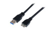 USB3CAUB1M USB Cable USB-A Plug - USB Micro-B Plug 1m USB 3.0 Black
