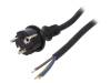 W-97278, Кабель; SCHUKO вилка,вилка CEE 7/7 (E/F),провода; 4,5м; черный, PLASTROL