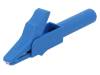 24.0157-23, Зажим "крокодил"; 15А; синий; 4мм; 300В; Покрытие: никелированные, Staubli (former Multi-Contact )