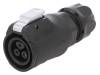 MRD-BR03-M16-000, Вилка; Разъем: круглый; MRD; PIN: 3; gold flash; 10А; пайка; "мама", Amphenol