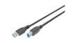 AK-300115-018-S Cable USB-A Plug - USB-B Plug 1.8m Black