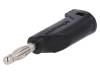 FK 15 S NI/2.5/SW, Вилка; "банан" 4мм; 32А; 70ВDC; черный; с осевым гнездом 4мм, Schutzinger