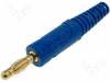 FK82LAU/BL, Вилка; "банан" 4мм; 10А; 60ВDC; синий; Диам.кабеля макс:2,8мм, Schutzinger