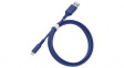78-52638 Cable, USB-A Plug - Apple Lightning, 1m, USB 2.0, Blue
