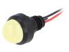 LY-D20-220DC Индикат.лампа: LED; выпуклый; 220ВDC; Отв: O13мм; IP40; пластмасса