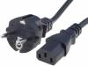 6003.0215, Кабель; вилка CEE 7/7 (E/F), IEC C13 "мама"; 2,5м; черный; ПВХ, Schurter