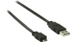 CCGP60505BK10 USB 2.0 Flat Cable USB A Plug - USB Micro-B Plug 1m Black