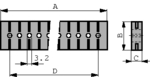 401-4,8-02, Flat plug connector 2P4.8 x 0.8 mm, Weco