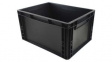 RND 600-00165 ESD Transport Container 400x300x80mm, Black