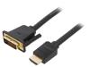 ABFBJ Кабель; DVI-D (18+1) вилка,вилка HDMI; 5м; черный; 30AWG