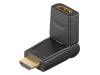 51721, Адаптер; вилка HDMI, HDMI гнездо 180°; Цвет: черный, Goobay