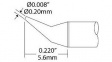 UFT-7CN5502R Soldering Tip Bent, Conical 0.2mm