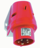 242002, CEE wall device plug red 32 A/400 VAC, Bals