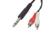 CAGP23300BK20 Stereo Audio Cable 6.35 mm Jack Plug - 2x RCA Plug 2m