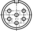 99 4637 00 06 Appliance plug, 6-pin 623 Poles=6 Male