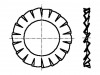 1278169 Шайба; зубчатая (внешние зубцы); M20; D=33мм; h=1,4мм; DIN: 6798A