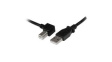 USBAB3ML Straight to Left Angle USB Cable USB-A Plug - USB-B Plug 3m USB 2.0 Black