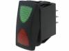R13-292D3-0-1BBGR-22GR0300-5 ROCKER; 3; SP3T; ON-OFF-ON; 10A/250ВAC; зелено-красный; IP66; LED