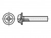 3056352 Винт; с юбкой; M6x30; Головка: сферическая; Phillips; сталь; цинк