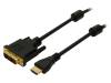 CH0004 Кабель; вилка DVI-D (18+1), вилка mini HDMI; 2м; черный