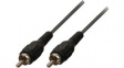 CAGP24100BK20 Subwoofer Cable RCA Plug - RCA Plug 2m