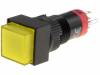 V10F-11-230Y, Переключатель: кнопочный; 1; SPDT; 0,5A/250ВAC; 1A/24ВDC; желтый, Onpow
