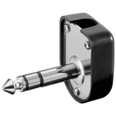 SS 63 W, Jack plug 90° Black 3P, Goobay