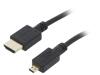 CC-HDMID-15 Кабель; HDMI 2.0; вилка micro HDMI,вилка HDMI; 4,5м; черный