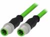 21349292405050, Кабель: датчиков / автоматики; PIN:4; M12-M12; код D-Ethernet; 5м, Harting