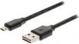 CCGP60510BK10 USB 2.0 Cable USB A Plug - USB Micro-B Plug 1m Black