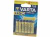BAT-LR03X6/VL, Батарея: щелочная; 1,5В; AAA; LONGLIFE; Кол-во бат:6, Varta