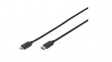 DB-300137-018-S Cable USB-C Plug - USB Micro-B Plug 1.8m Black