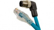DW04QR117 TL359 Sensor Cable M12 Plug RJ45 Plug 10 m 1.6 A 32 VAC/42 VDC