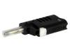 D-1081, Вилка; "банан" 4мм; 36А; 30ВAC; 60ВDC; черный; с осевым гнездом, Donau