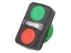 ZB5AW7A3740 Switch: double; 1-position; 22mm; green/red; IP66; Pushbutton: flat