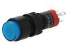 V10Y-11Z-6B, Переключатель: кнопочный; 2; SPDT; 0,5A/250ВAC; 1A/24ВDC; синий, Onpow
