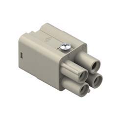 CQ4F 03, female insert, 3 poles + PE, ILME