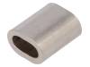 TZ-4, Ferrule; copper; for rope; Orope: 4mm; L: 14mm; nickel, KRAFTBERG