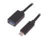 50421, Кабель; USB 3.0,USB 3.1; гнездо USB A, вилка USB C; 250мм, QOLTEC