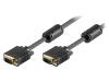 68139, Кабель; гнездо D-Sub 15pin HD, с обеих сторон; 15м; Цвет: черный, Goobay